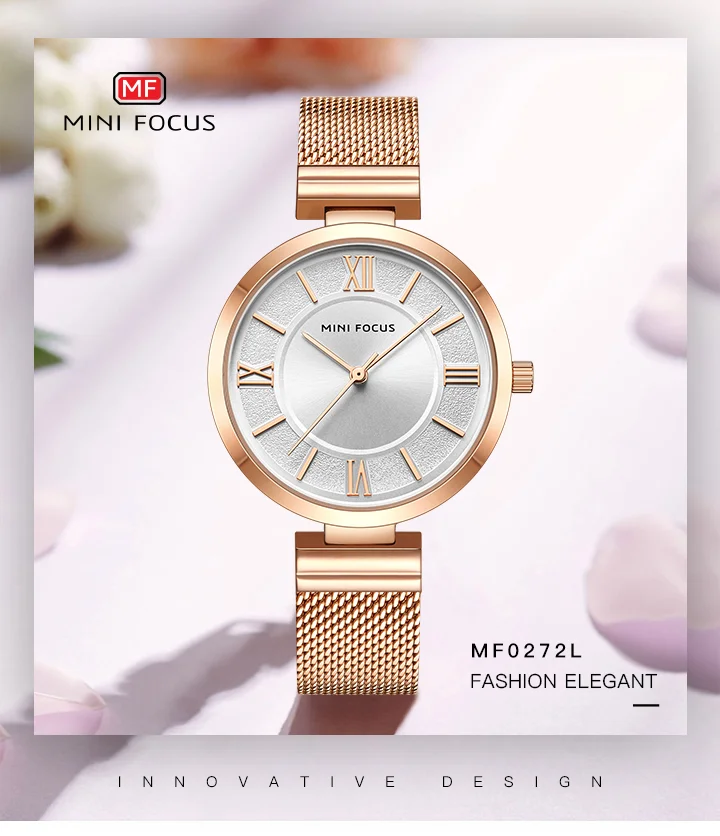 MINI FOCUS Women’s Quartz Watch | Luxury 5ATM Waterproof Sport Mesh Strap Wristwatch – Factory Wholesale