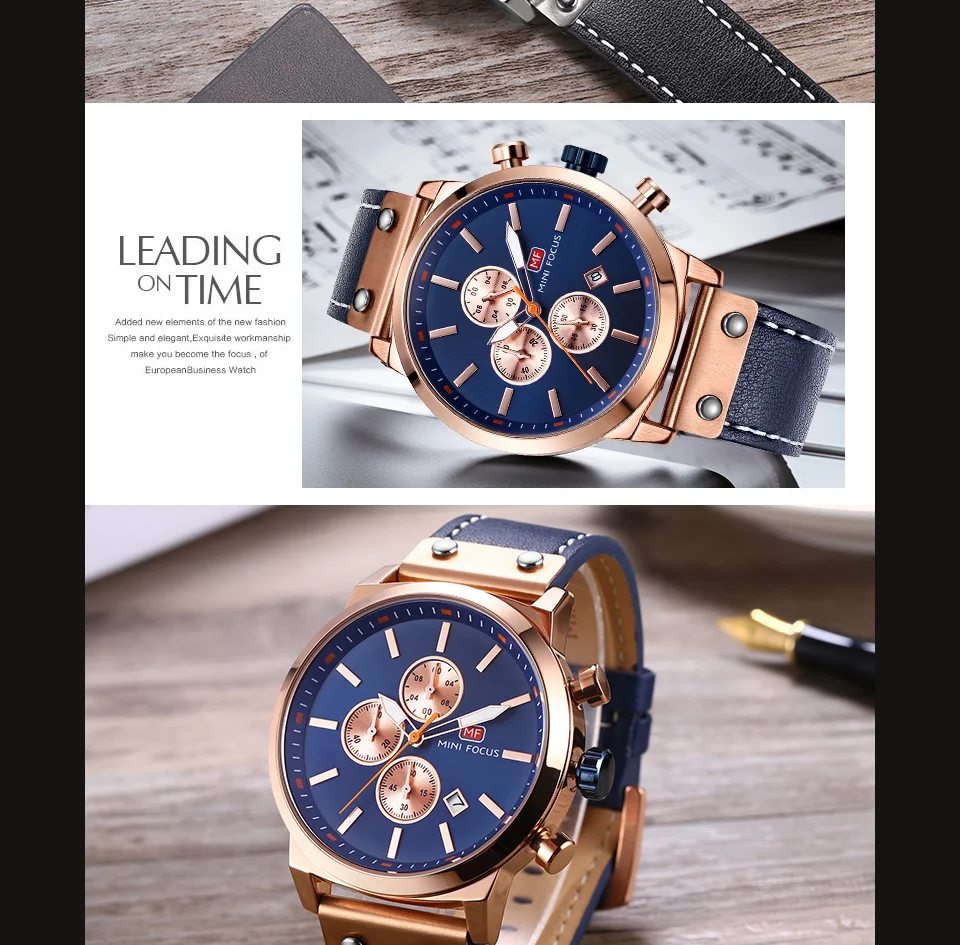 Mini Focus MF0110G Men’s Luxury Sports Quartz Watch | Chronograph & Waterproof | Factory Wholesale