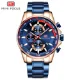 Mini Focus Men’s Luxury Stainless Steel Quartz Watch Silver