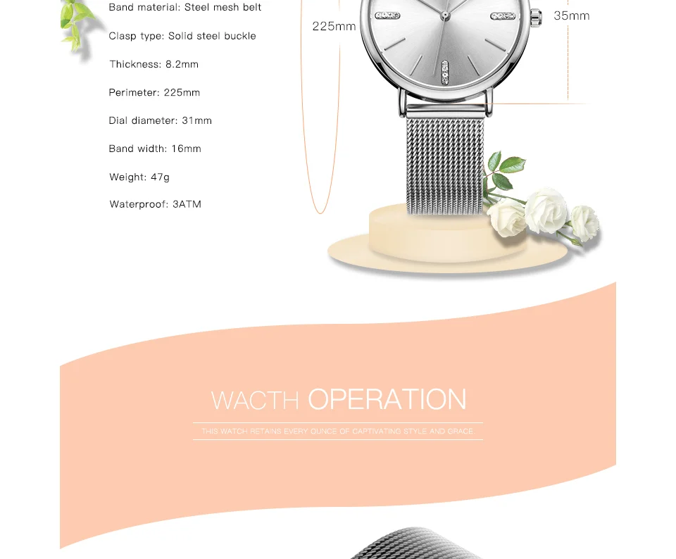 MINI FOCUS MF0036L Luxury Ladies Watch | Diamond Dial Gold Mesh Band | Factory Direct Wholesale