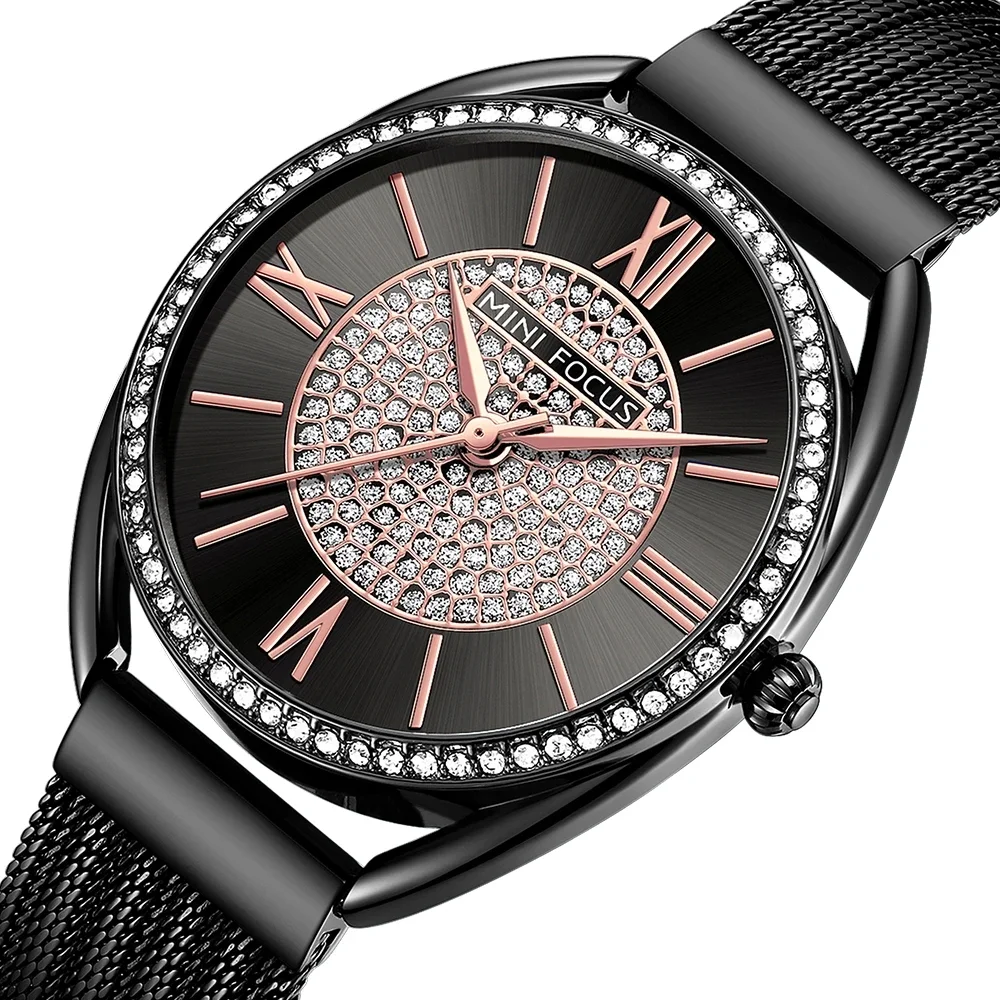 MINI FOCUS Women's Quartz Chronograph Watch Stainless