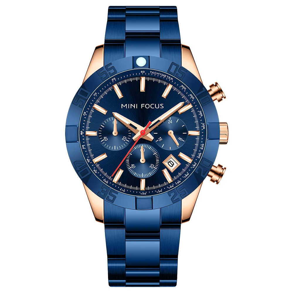 MINI FOCUS Business Chronograph Quartz Watch for Men