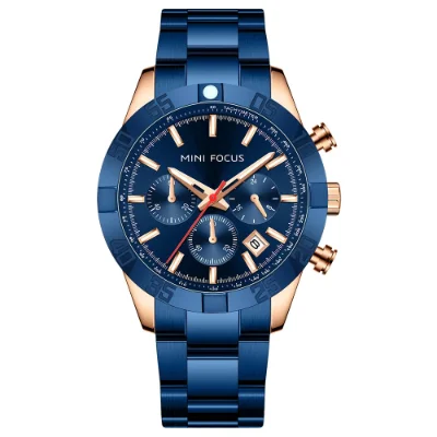 MINI FOCUS Business Chronograph Quartz Watch for Men