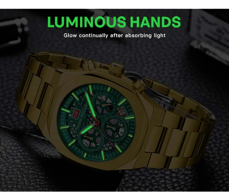 New Arrival Men's Quartz Watch Chronograph, Stainless Steel Band MINI FOCUS Wholesale Supplier