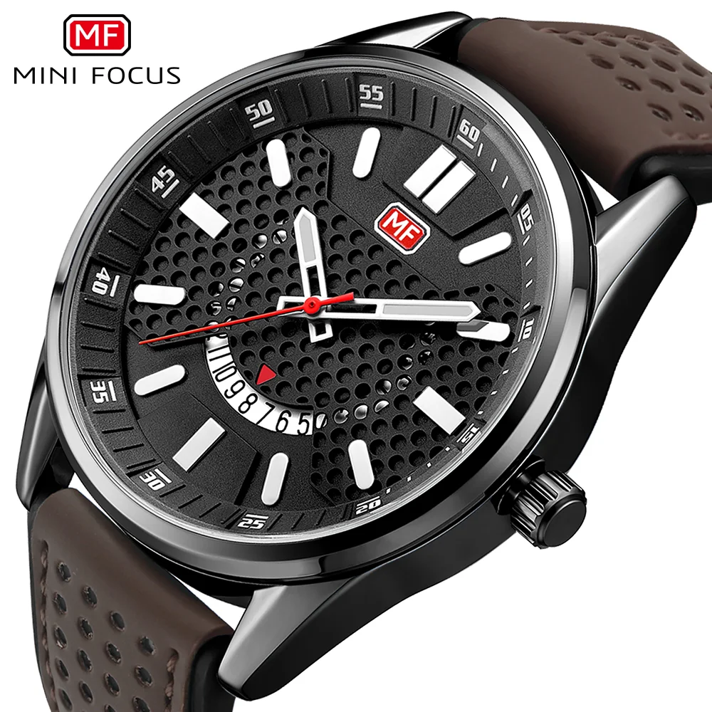 Mini Focus Men’s Sport Quartz Watch Waterproof Calendar