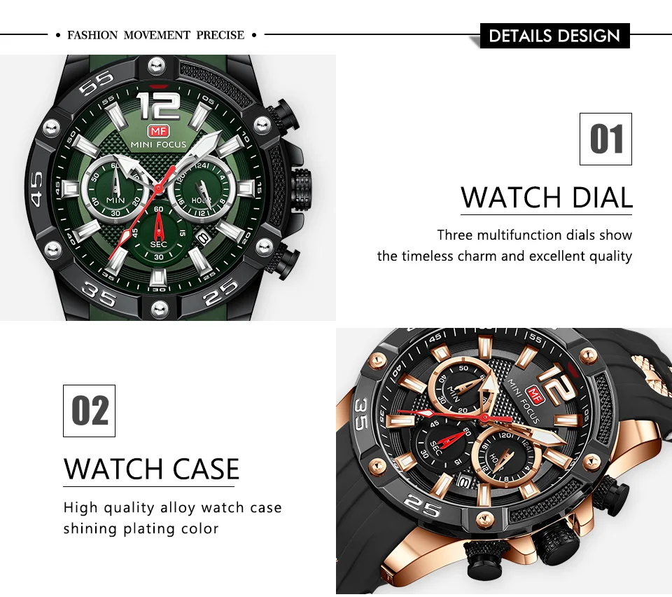 Mini Focus MF0349G Men's Chronograph Watch | Fashion Quartz Timepiece for B2B Wholesale