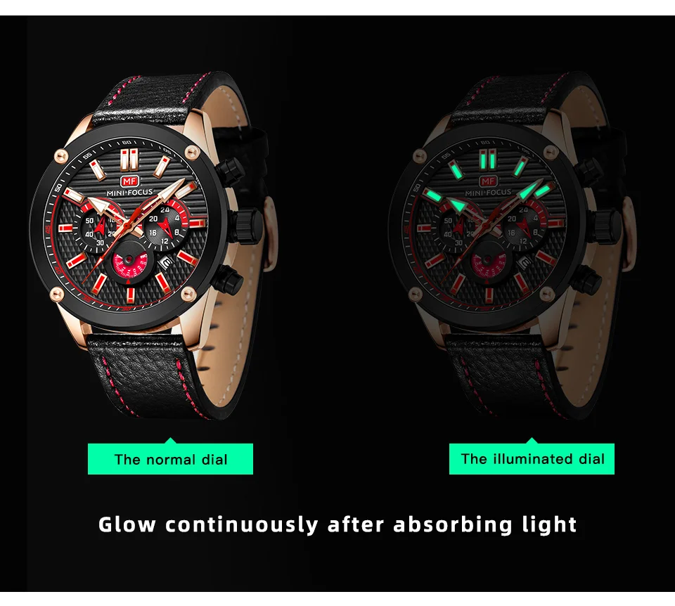 Mini Focus Men’s Quartz Sport Watch | Waterproof Leather Strap Wristwatch for Wholesale