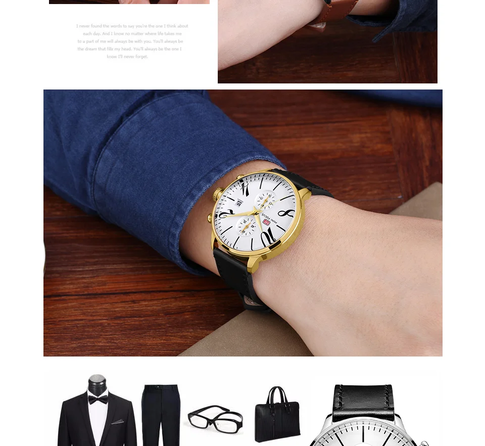 Reloj Hombre MINI FOCUS MF0135G | Cronógrafo de Cuarzo, Resistente al Agua, Correa de Cuero