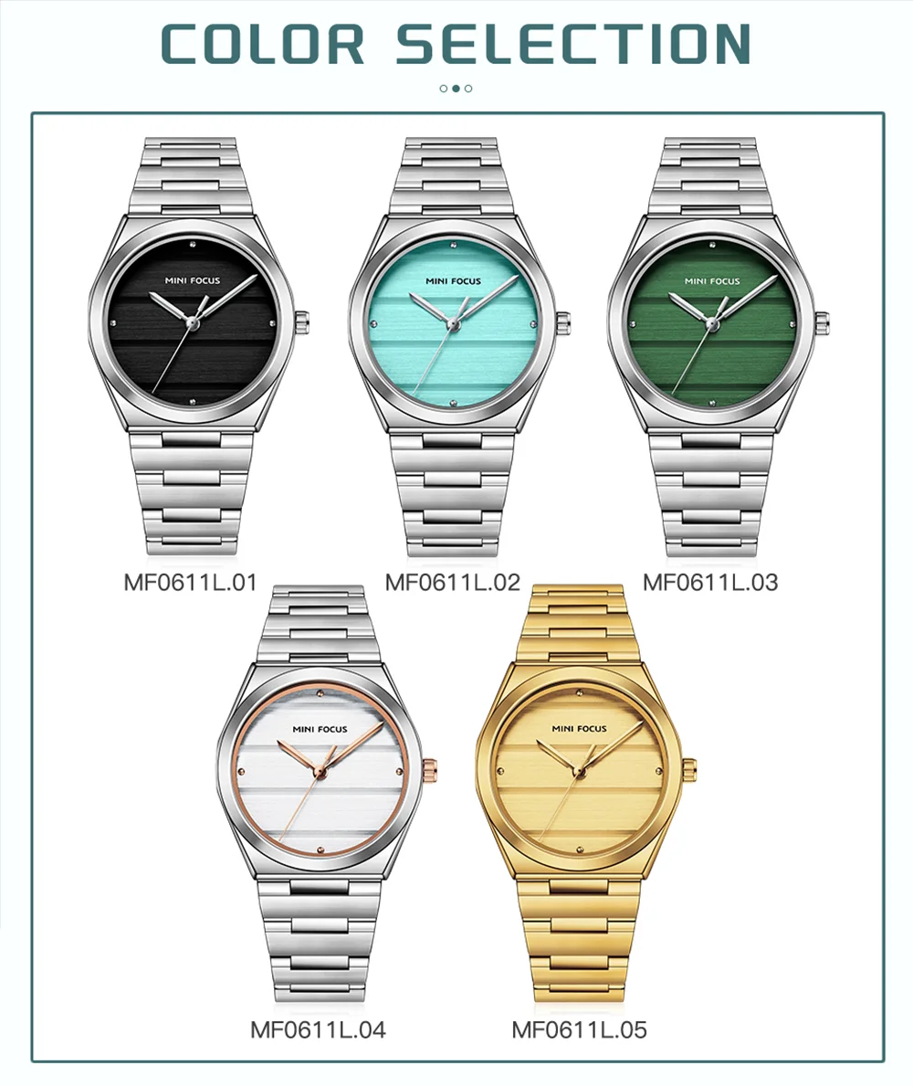 MINI FOCUS MF0611L Quartz Watch 32.2mm Steel