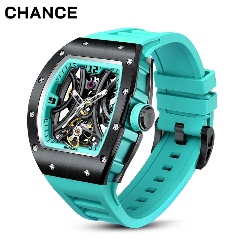 Chance Luxury Carbon Fiber Automatic Tourbillon Watch