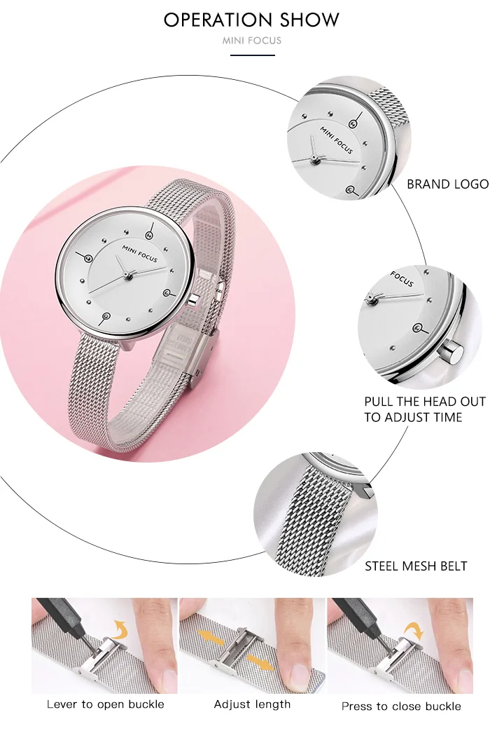 Mini Focus Women's Quartz Watch Stylish Stainless Steel Wristwatch for Global Wholesale