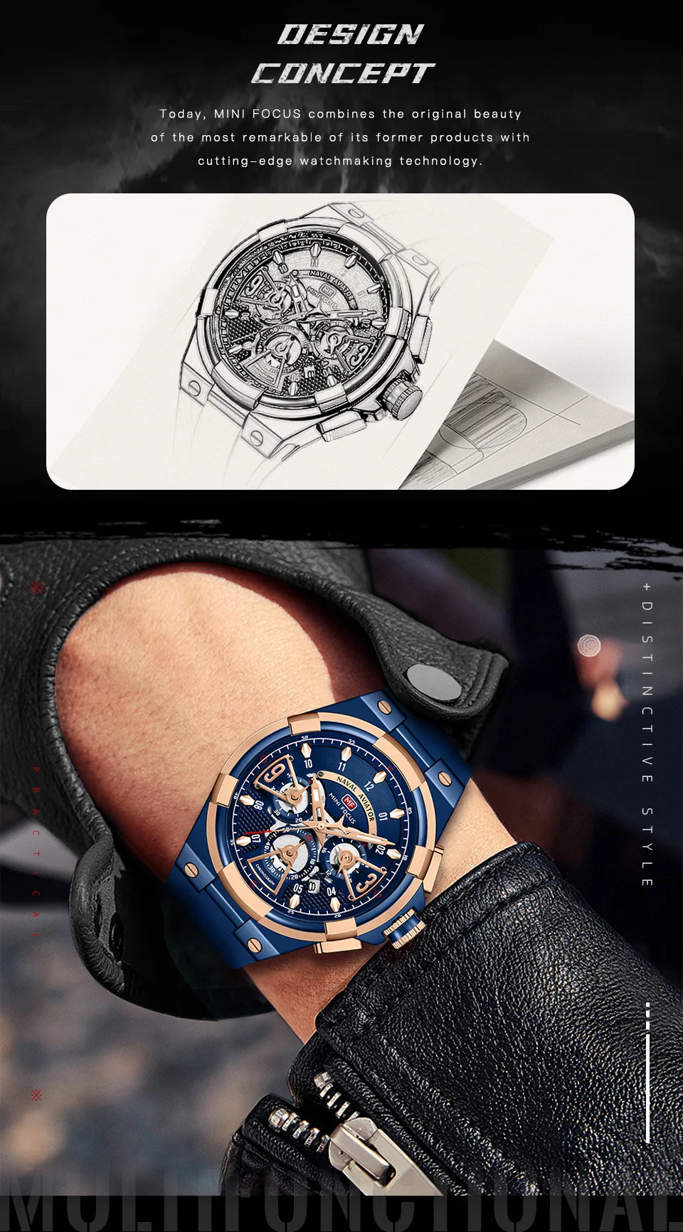 Men’s Quartz Chronograph Sport Watch with Luminous Display – Mini FocusWholesale Supplier