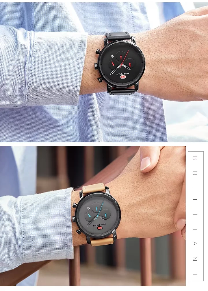 Mini Focus MF0102G Men’s Minimalist Quartz Watch | Genuine Leather | Factory Wholesale
