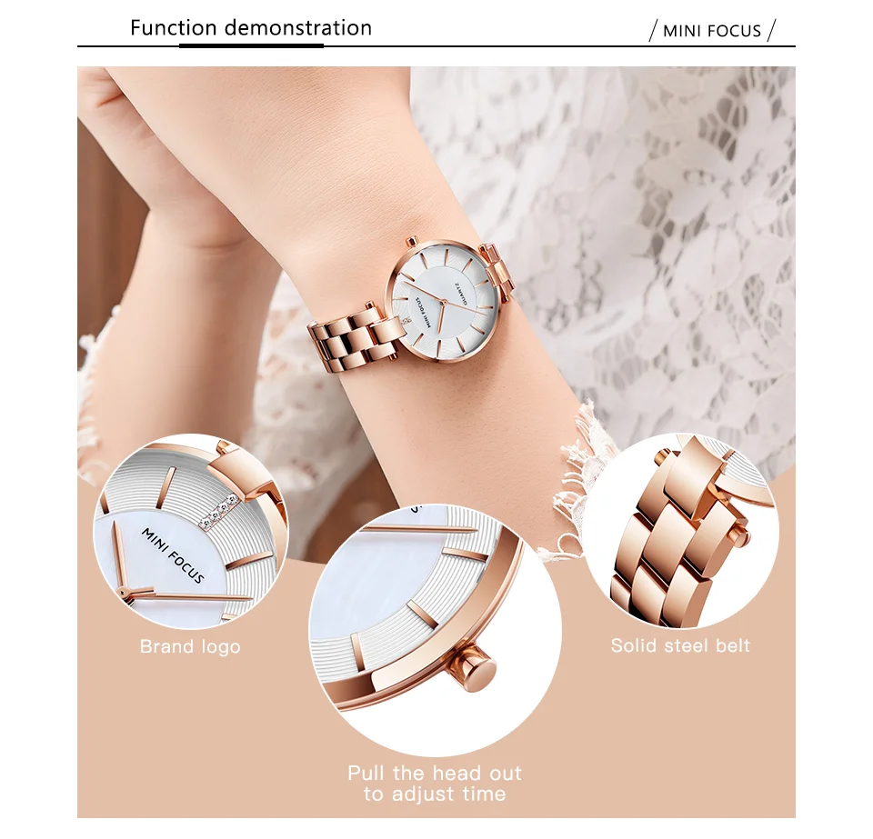 MINI FOCUS MF0224L Stylish Women’s Quartz Watch | Luxury Stainless Steel Band Cute Design Factory Wholesale