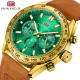 Luxury Casual Men’s Quartz Watch with Genuine Leather Strap