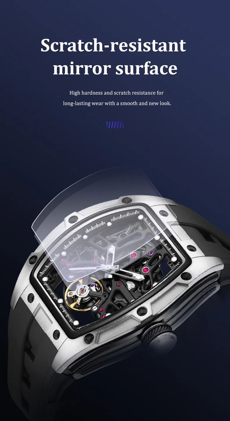 CHANCE 91981 Wholesale Luxury Tourbillon Watch Sky Blue Dial, Steel Case, Automatic Mechanical Watch for Men