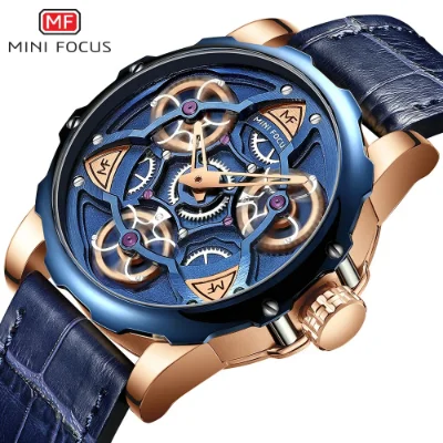 MINI FOCUS Mechanical Style Men's Hand Watch Hollow Out