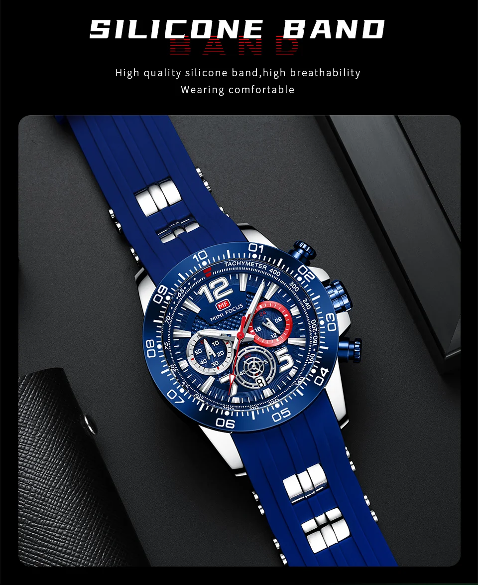 Mini Focus Men’s Sports Chronograph Watch – Luminous, Waterproof, Factory Wholesale