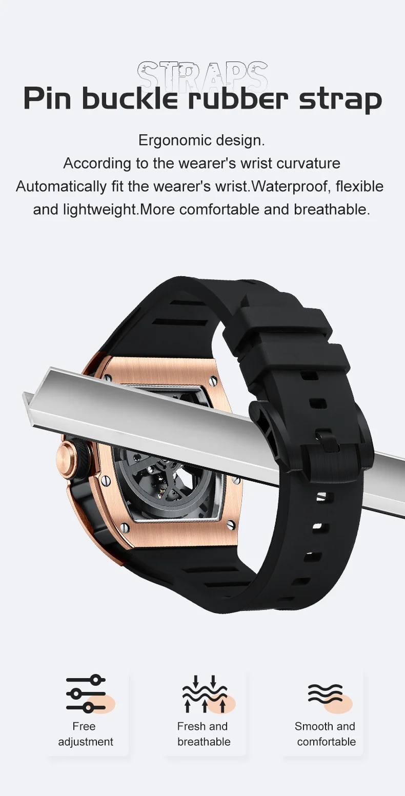 Chance Luxury Carbon Fiber Automatic Tourbillon Watch for Men – Wholesale Mechanical Timepiece