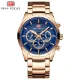 MINI FOCUS Heavy-Duty Chronograph Quartz Watch for Men Steel