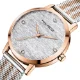 Stainless Steel Womens Quartz Watch Mesh Band Waterproof