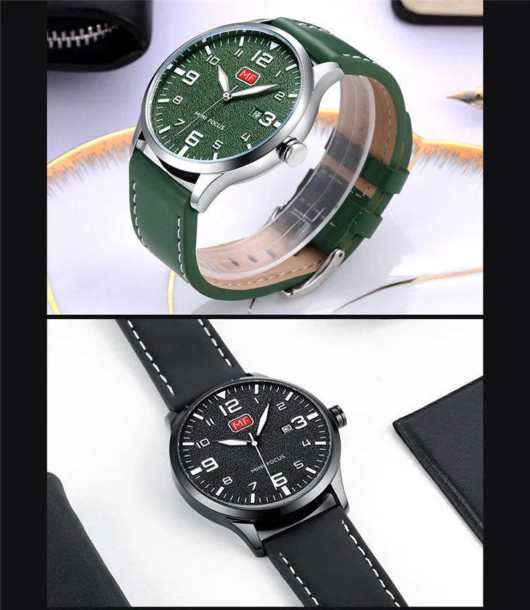 Mini Focus MF0158G Men’s Ultra-Thin Quartz Watch | Luxury Brand Waterproof Calendar with Milanese Stainless Steel Strap
