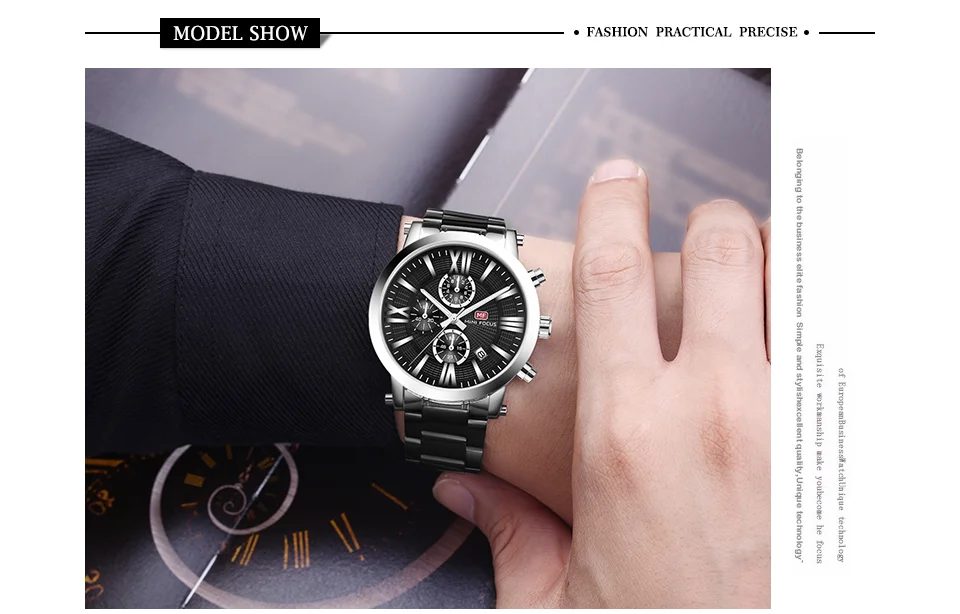 MINI FOCUS MF0219G Modern Luxury Men’s Sport Quartz Watch | Waterproof Stainless Steel Factory Wholesale