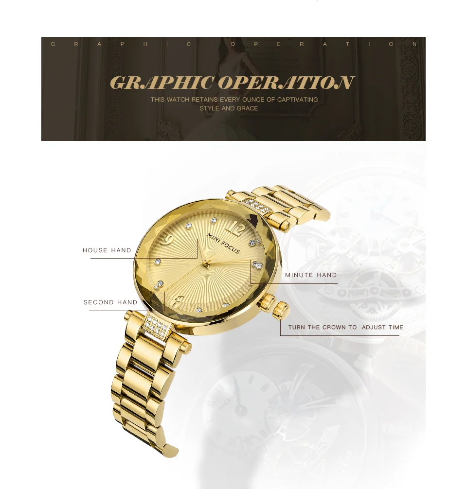 Mini Focus MF0038L Ladies Quartz Watch | Sapphire Crystal Glass | Leather & Steel Strap Options | Factory Direct