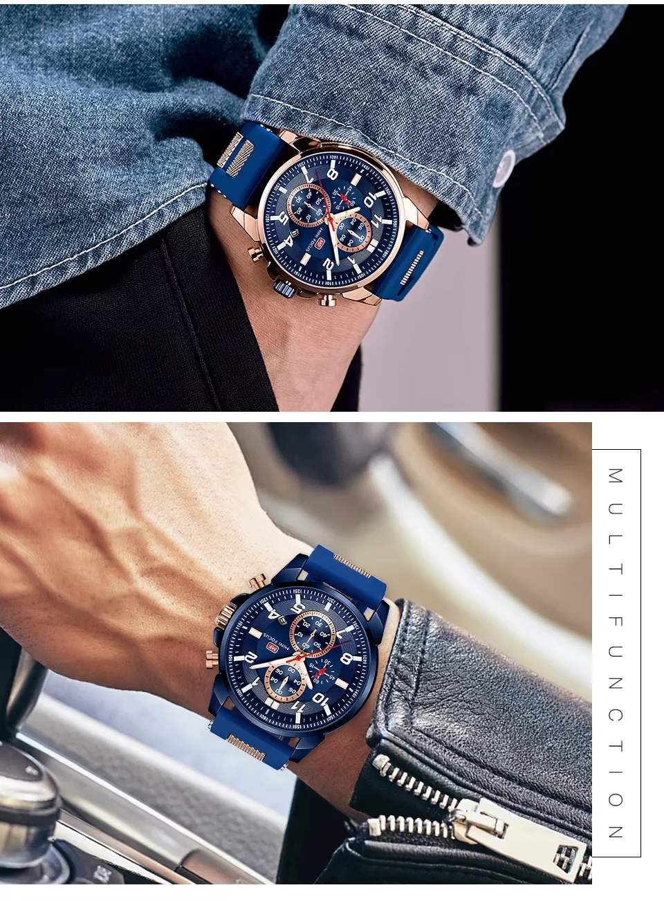 MINI FOCUS Men’s Quartz Watch | Stylish Waterproof Watch with Luminous Silicone Band | Factory Wholesale