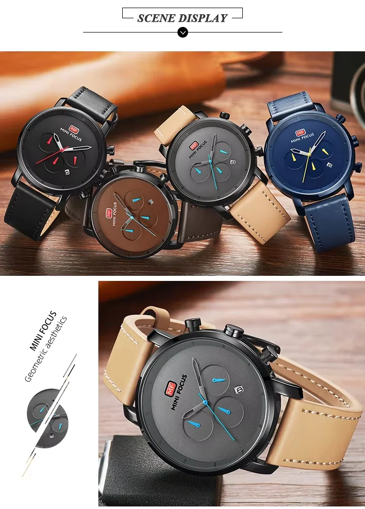 Mini Focus MF0102G Men’s Minimalist Quartz Watch | Genuine Leather | Factory Wholesale