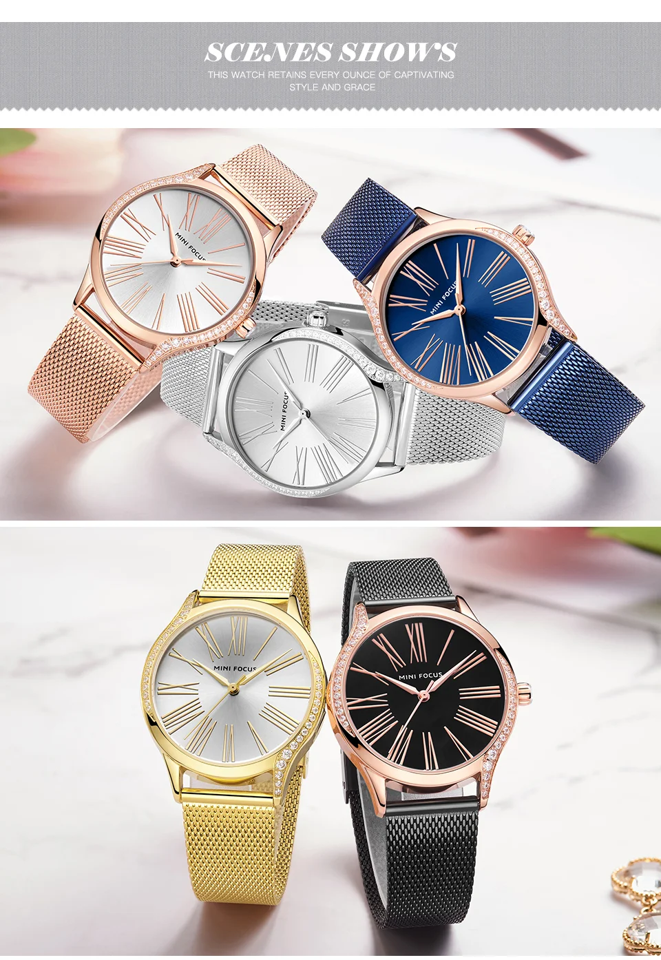 Mini Focus Luxury Women’s Quartz Watch | Factory Direct Sale Waterproof Leather Strap Wristwatch
