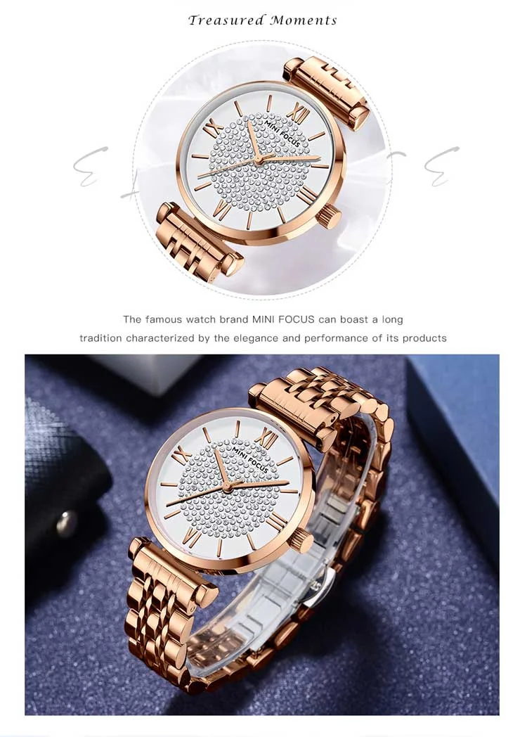 Wholesale Girls Quartz Watch with Starry Dial – Stainless Steel Luminous Watch by MINI FOCUS