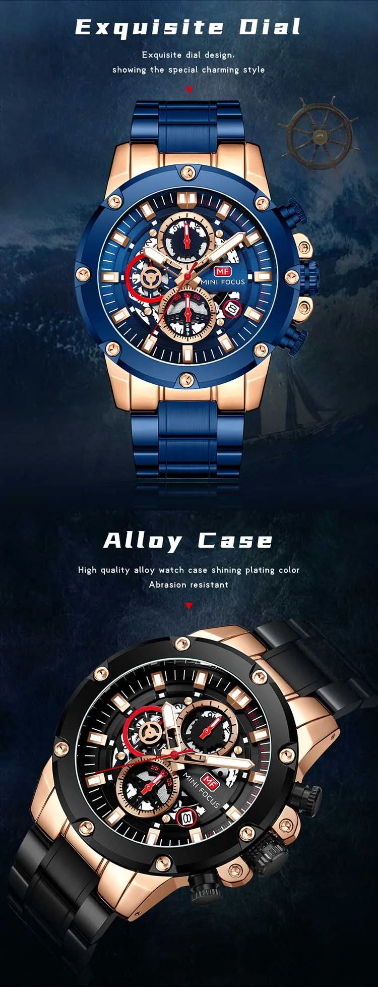 MINI FOCUS Luxury Shenzhen Men Quartz Watch | Exclusive Silicone Band Luminous Chronometer Business Watch Design