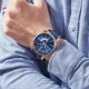 MINI FOCUS Men's Luxury Quartz Watch Genuine Leather