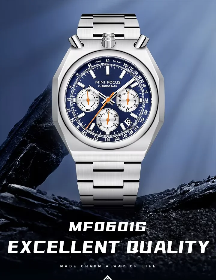 Wholesale MINI FOCUS MF0601G Men's Quartz Watch – Multifunction Waterproof Timepiece