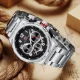 Mini Focus Waterproof Stainless Steel Strap Chronograph
