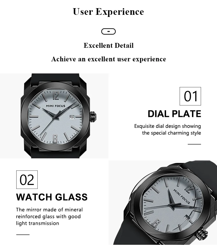MINI FOCUS MF0248G Simplicity Watch | Trendy Waterproof Luminous Quartz Watch for Men