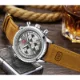 Luxury Men's Fashion Chronograph Watch with Leather Strap