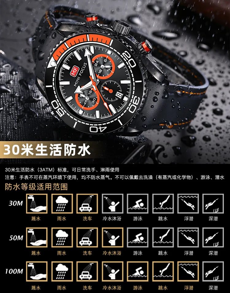 Mini Focus Casual Fashion Racing Sports Wrist Watch Men Gift Set Luxury Business Wristwatch Watch