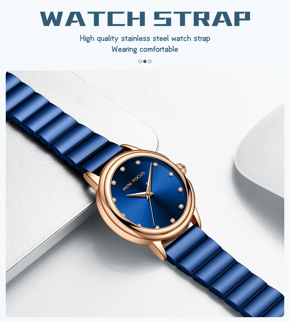 Mini Focus Luxury Diamond Women's Watch Waterproof Wristwatch for Wholesale