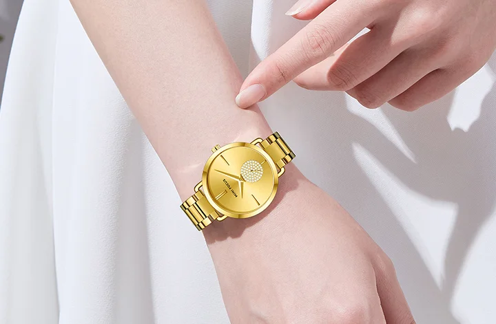 MINI FOCUS MF0222L Fashion Rose Gold Women’s Watch | Luxury Waterproof Steel Wristwatch Factory Wholesale