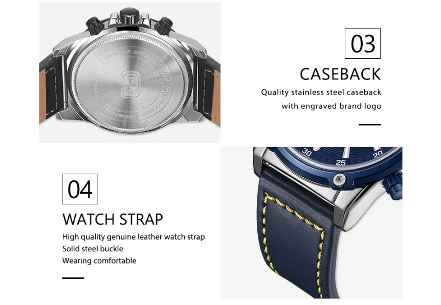 MINI FOCUS MF0175G Classic Business Men’s Watch | Waterproof Leather Quartz Watch Wholesale OEM