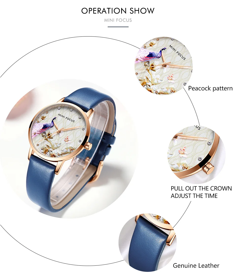 Elegant Leather Quartz Watch for Women – Premium Business Style by MINI FOCUS
