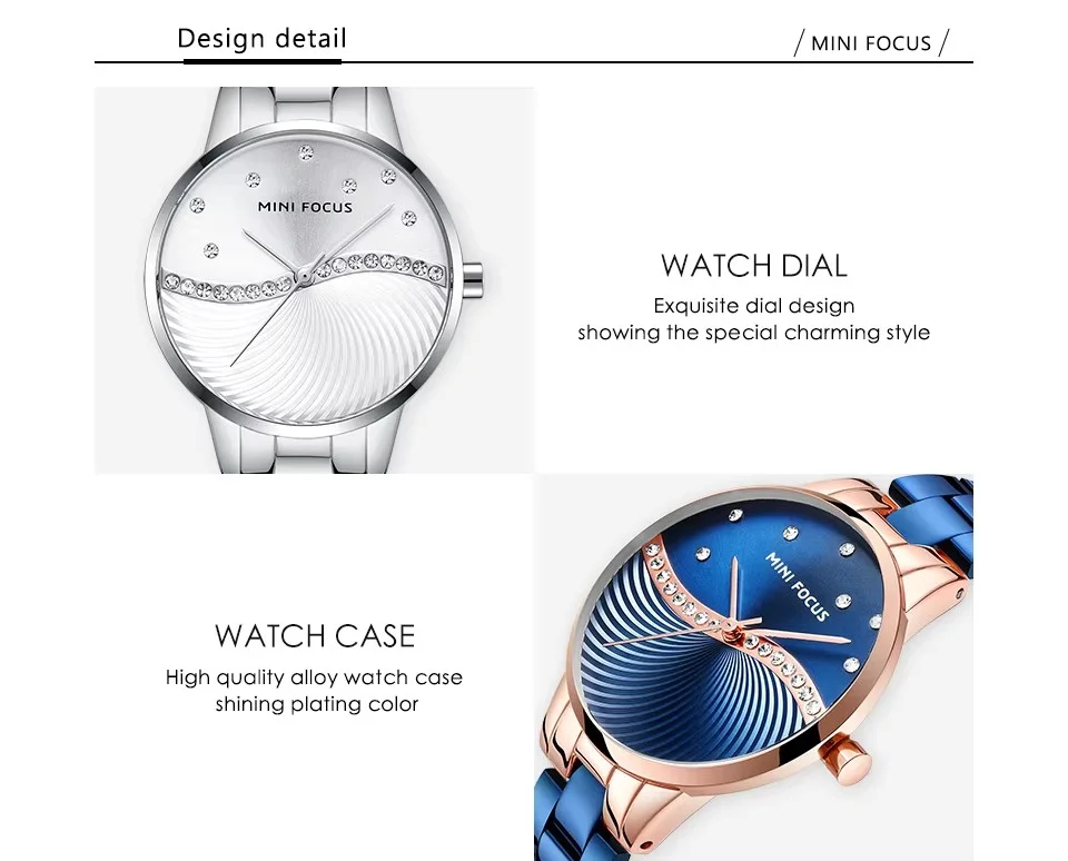 MINI FOCUS Women's Quartz Watch | Stainless Steel Band | Factory Direct OEM Supplier
