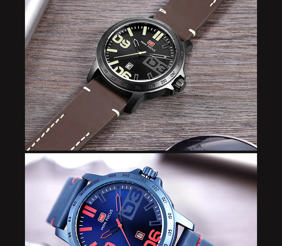 Mini Focus MF0169G Men’s Quartz Watch | Stylish Leather Band, Casual Design, Factory Direct Wholesale & Custom OEM
