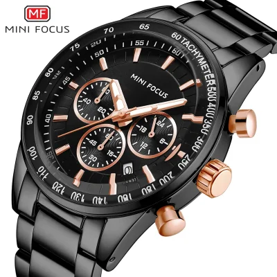 Mini Focus Men’s Sports Chronograph Watch Stainless Steel