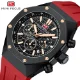 Sport Chronograph Quartz Watch for Men Waterproof Silicone