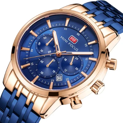 Stylish Men's Chronograph Quartz Watch with Luminous