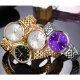 Mini Focus Women’s Quartz Watch with Golden Stainless Steel