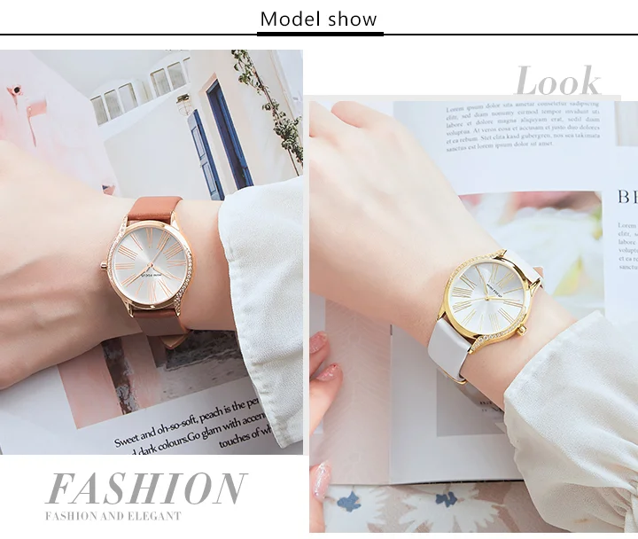 Mini Focus Women’s Quartz Watch | Elegant Blue Dial Ultra-Thin Waterproof Leather Strap Factory Wholesale